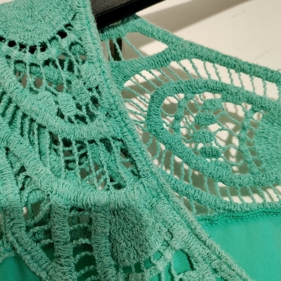 Maurice's Mint green sheer short sleeve top XS - Picture 4 of 5